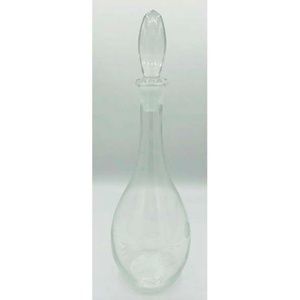 Glass Wine Bottle Etched